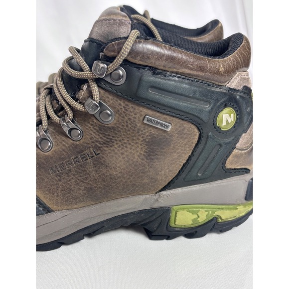 Merrell Col Mid Bungee Cord Men 9.5 Brown Leather Waterproof Hiking Boots J50219 main image 7